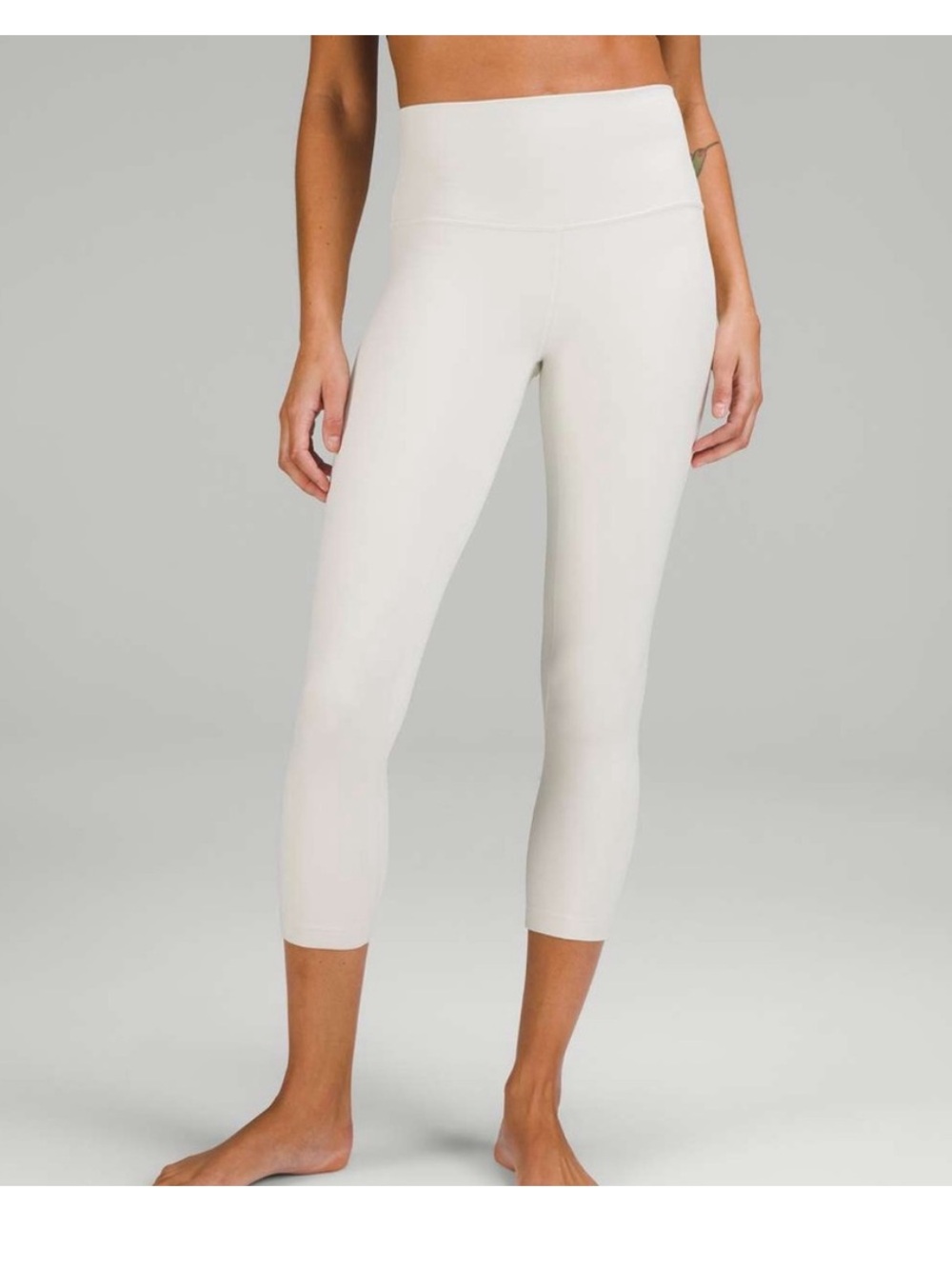 Lululemon Align High Rise Lined Crop Color: Bone 🦴 Size 4